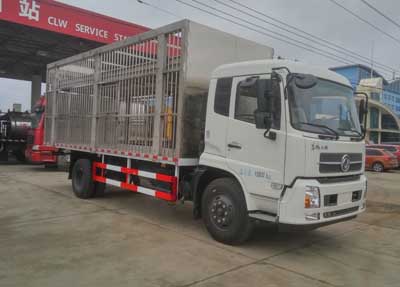 東風天錦不銹鋼倉欄運豬車 程力威牌CLW5160CCQD5型畜禽運輸車