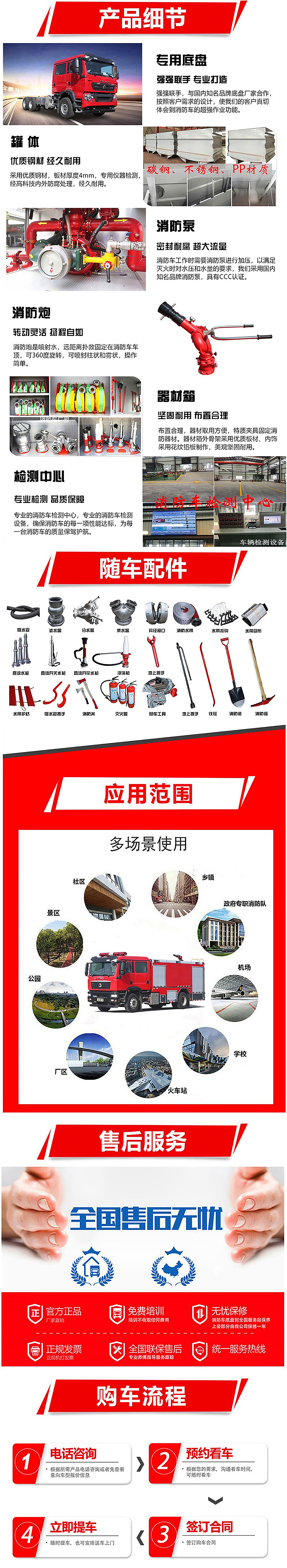重汽豪沃8噸水罐消防車